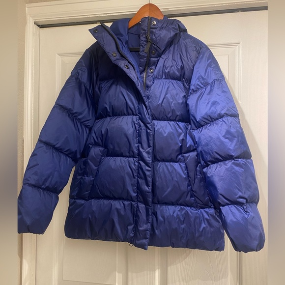 Everlane ReDown Puffy Puff Coat Size Medium Cobalt - Picture 5 of 7